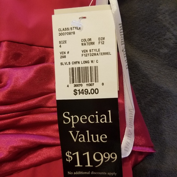 Davids Bridal Ven Style F12732 Bridesmaid Dress - Picture 8 of 8